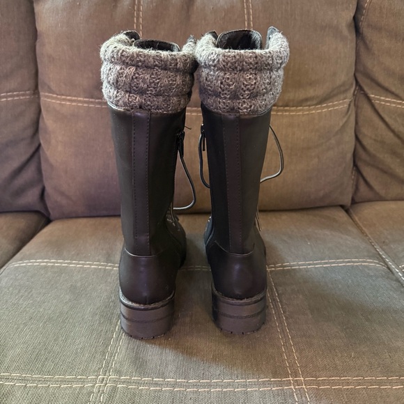 MIA Jenson Mid-Calf Lace-Up Black Combat Boots - Picture 3 of 8